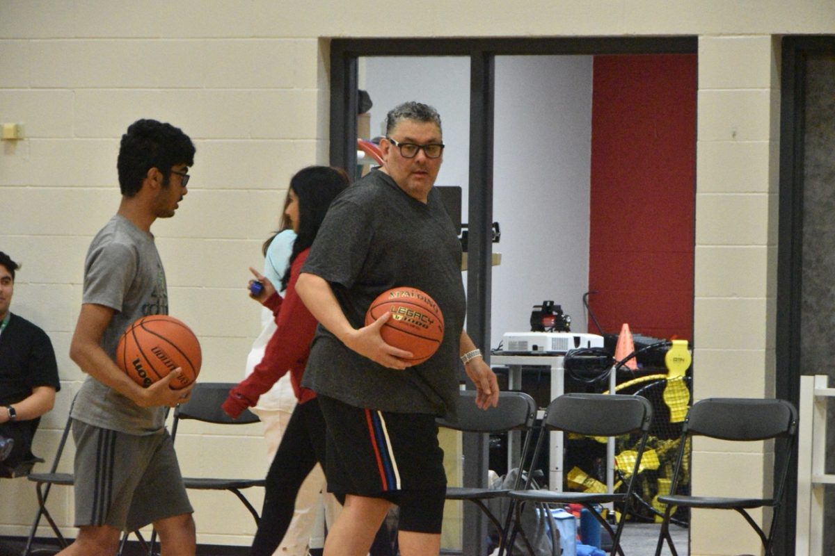 Mr. Granado readying up for a shot at the net!